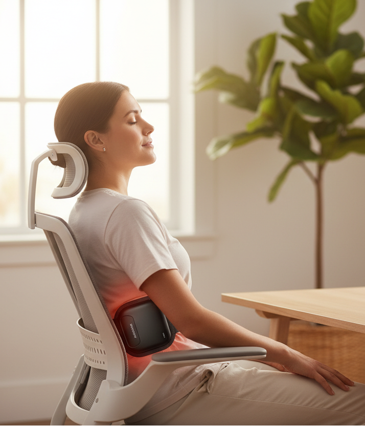 3-in-1 Heated Back Relief Massager — Instant Comfort for Lower Back & Sciatica